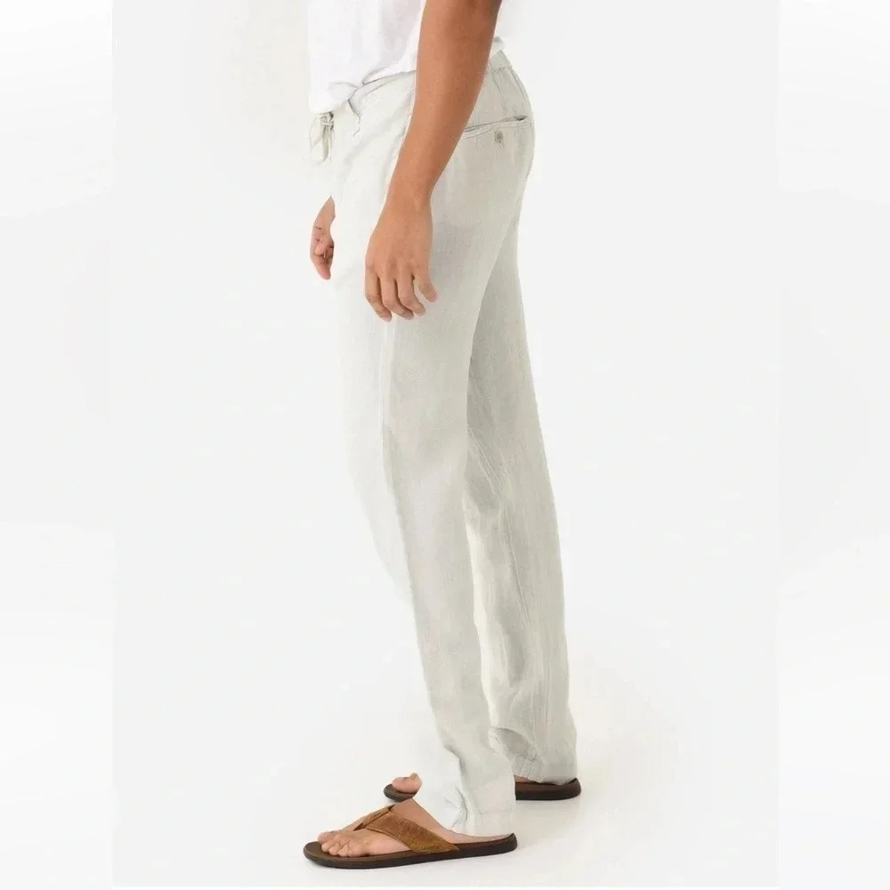 Hartford Men’s Tanker Linen Woven Pants Sand 40 NWT Beach Resort Coastal Summer